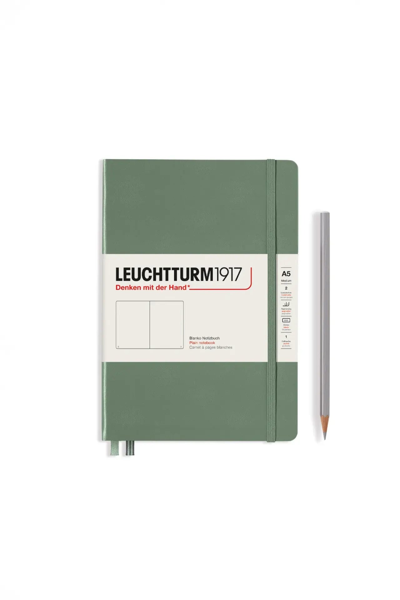 Leuchtturm1917 A5 Medium Hardcover Notebook Classic – Olive