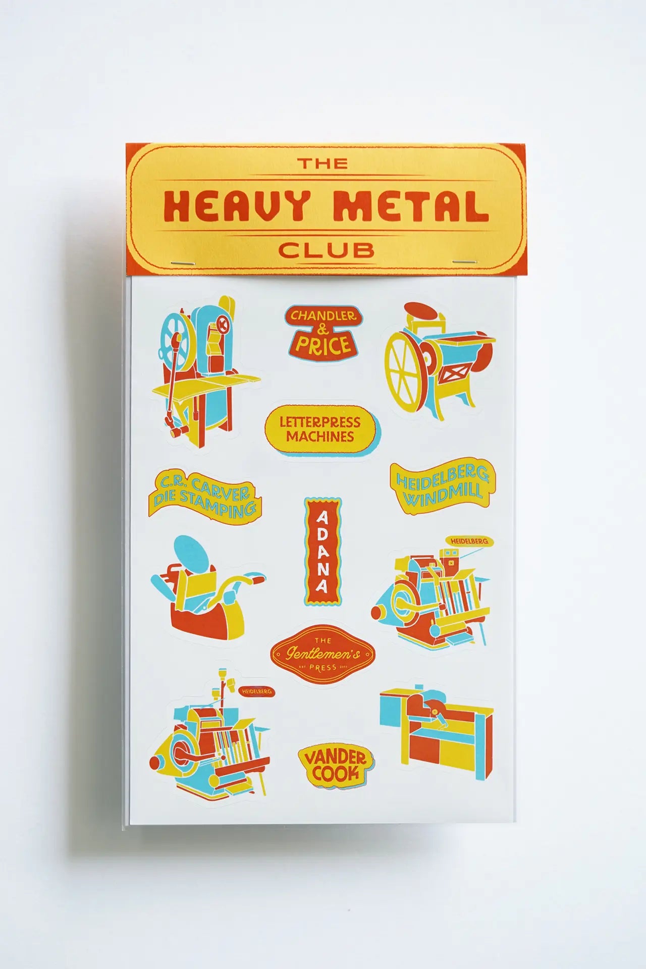 The Gentlemen’s Press Machine Sticker Pack – Heavy Metal Club