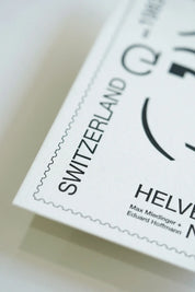 Helvetica Neue Letterpress Postcard – Typography Series