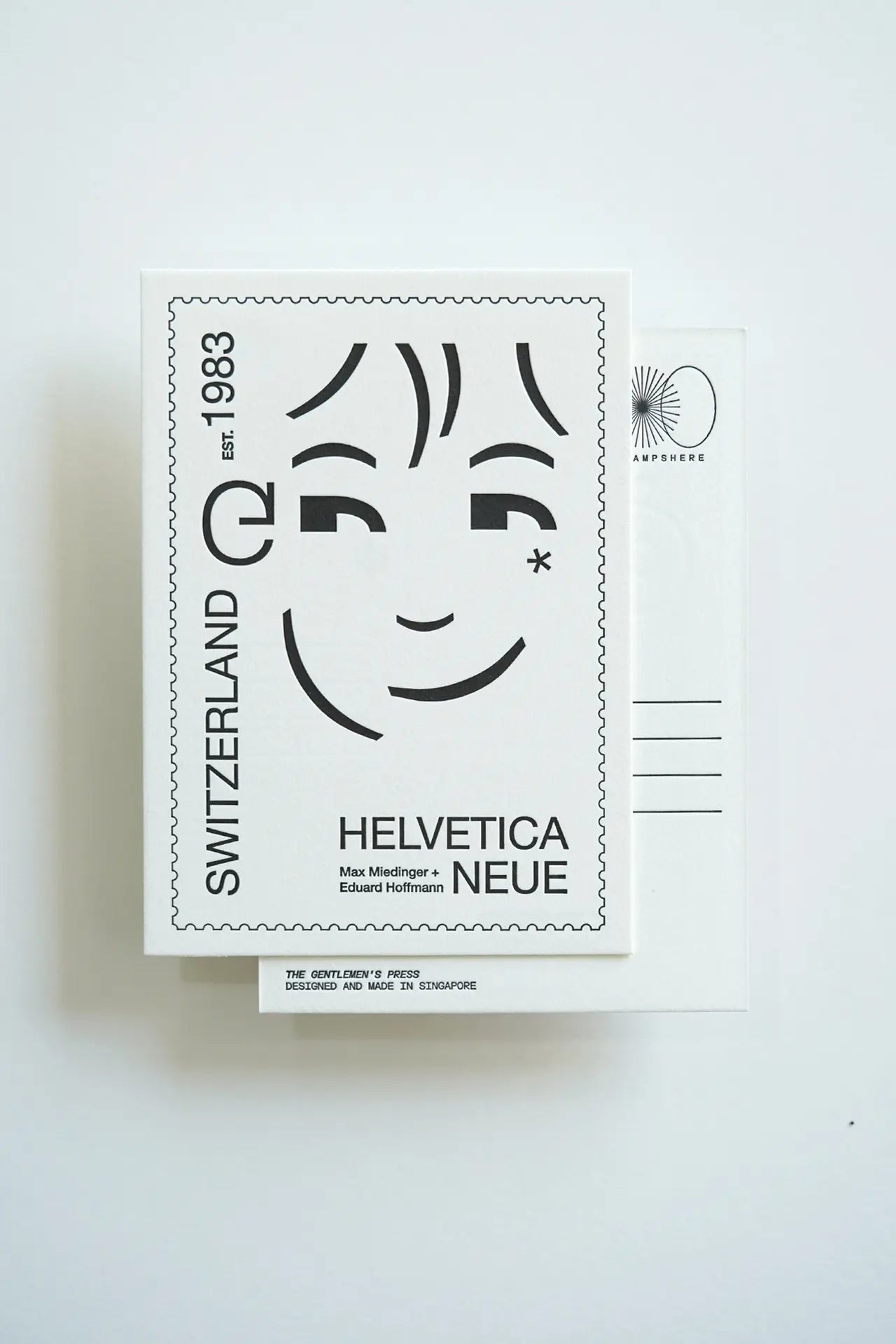 Helvetica Neue Letterpress Postcard – Typography Series