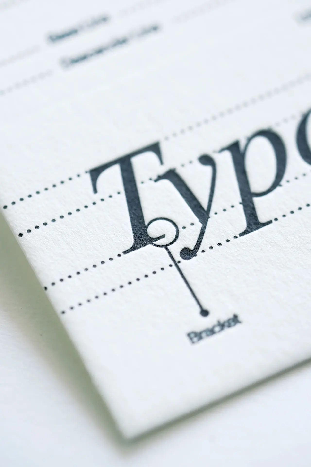 Anatomy Of Typography - Letterpress Postcard