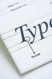 Anatomy Of Typography - Letterpress Postcard