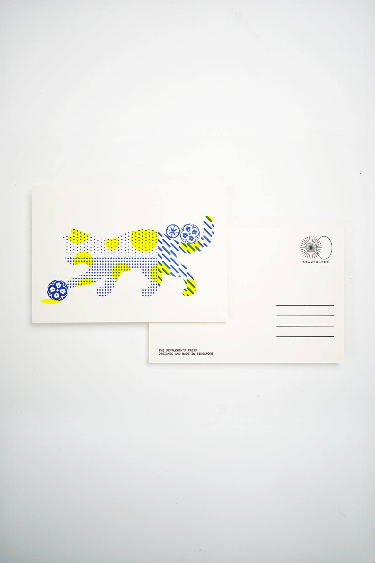 Cat Play - Letterpress Postcard