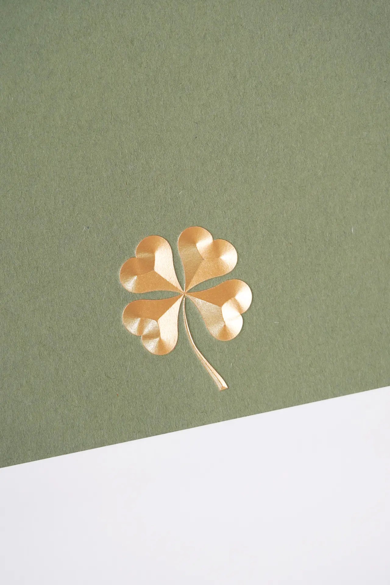 Four-Leaf Clover - 3D Embossed Notecard