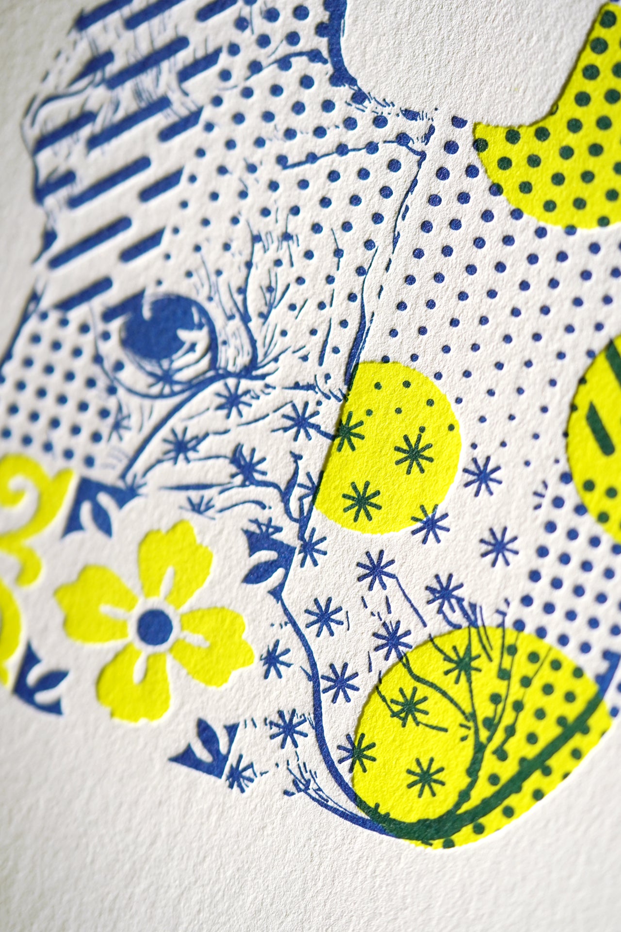 Patterned Frenchie - Letterpress Postcard