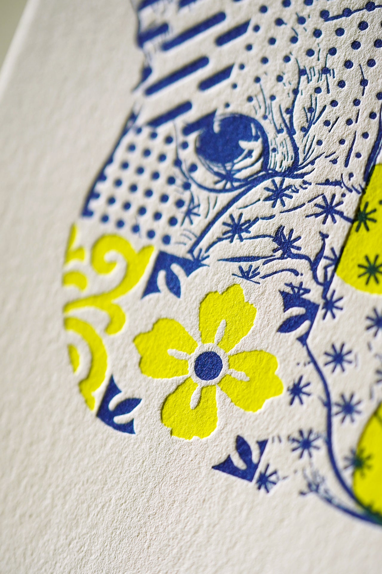 Patterned Frenchie - Letterpress Postcard