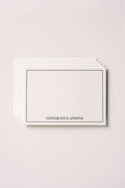 Letterpress Mini- Congratulations (Pack of 5)