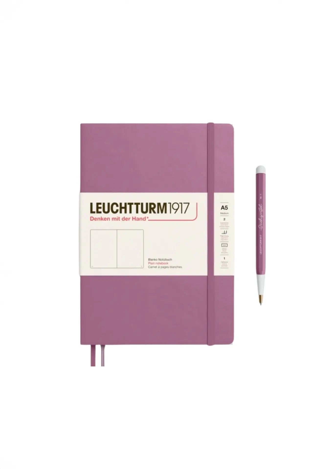 Leuchtturm1917 A5ミディアムハードカバーノートブッククラシック – ダスティローズ