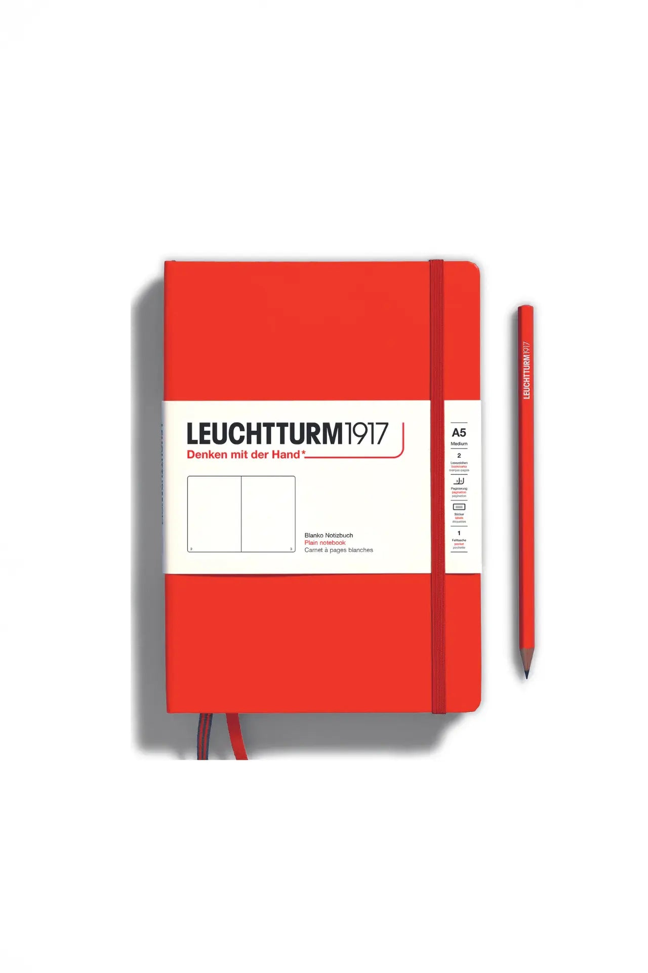 Leuchtturm1917 A5 Medium Hardcover Notebook Classic – Fox Red
