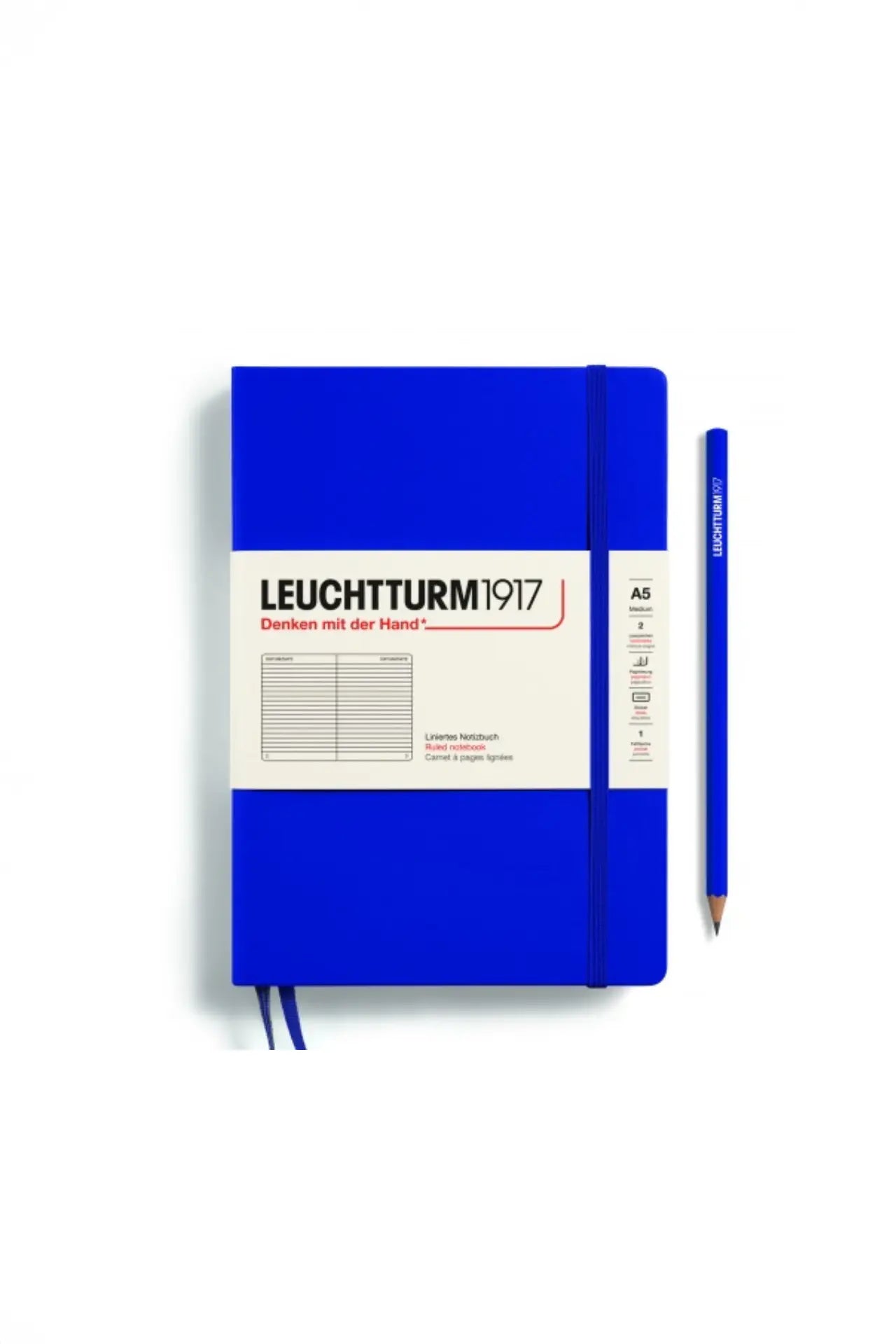 Leuchtturm1917 A5 Medium Hardcover Notebook Classic – Ink
