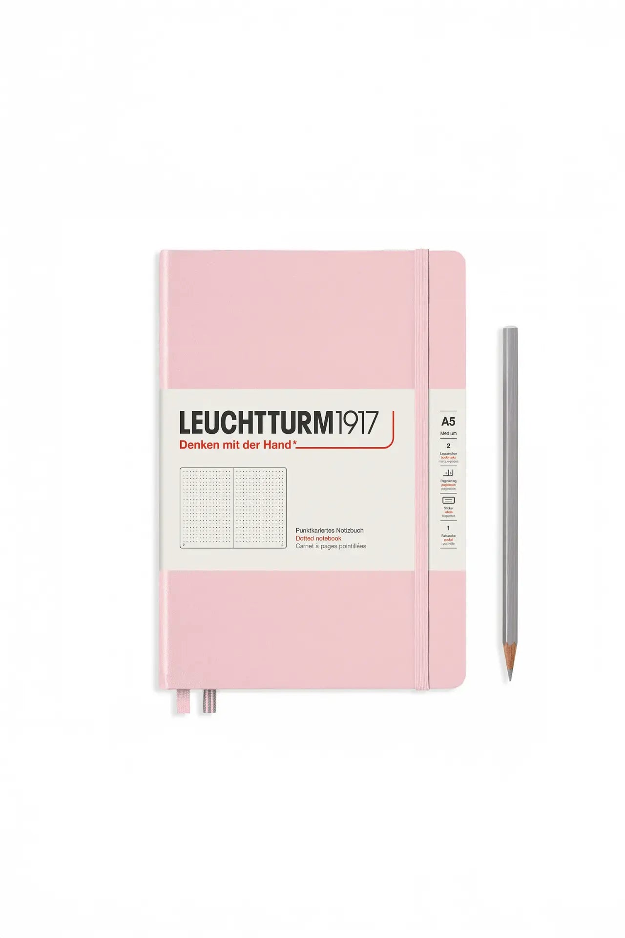 Leuchtturm1917 A5 Medium Hardcover Notebook Classic – Powder
