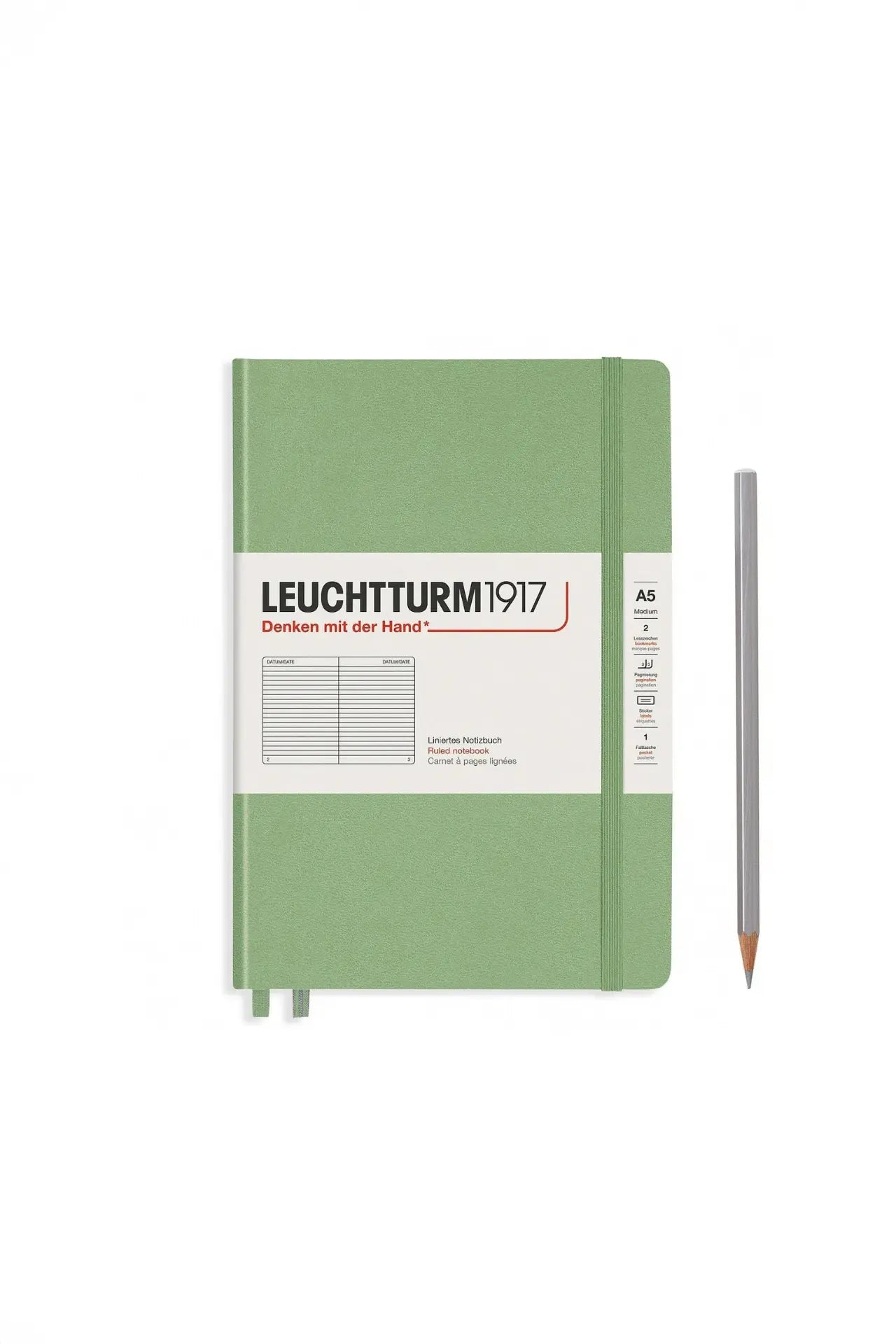 Leuchtturm1917 A5 Medium Hardcover Notebook Classic – Sage