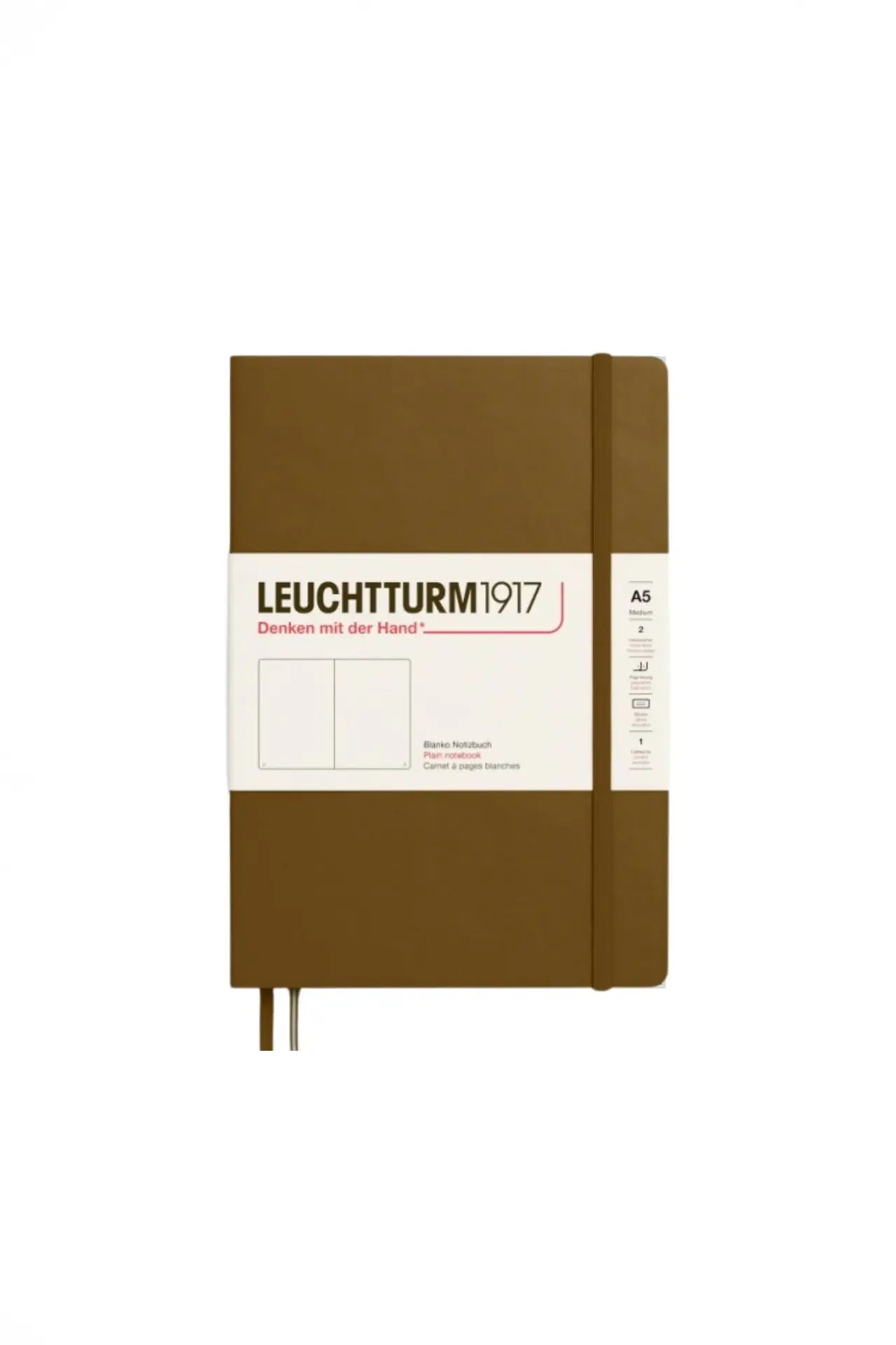 Leuchtturm1917 A5 Medium Hardcover Notebook Classic – Spice Brown