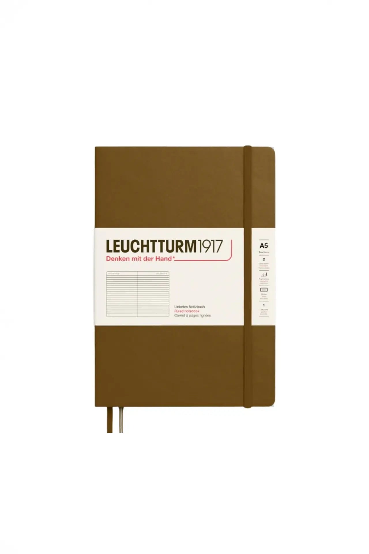 Leuchtturm1917 A5 Medium Hardcover Notebook Classic – Spice Brown