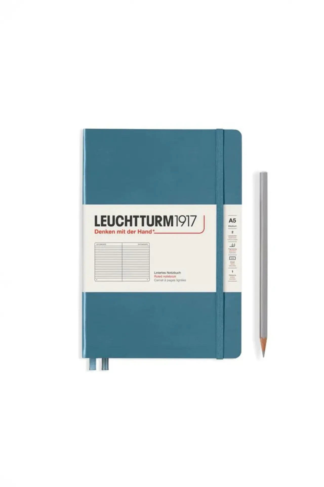 Leuchtturm1917 A5 Medium Hardcover Notebook Classic – Stone Blue