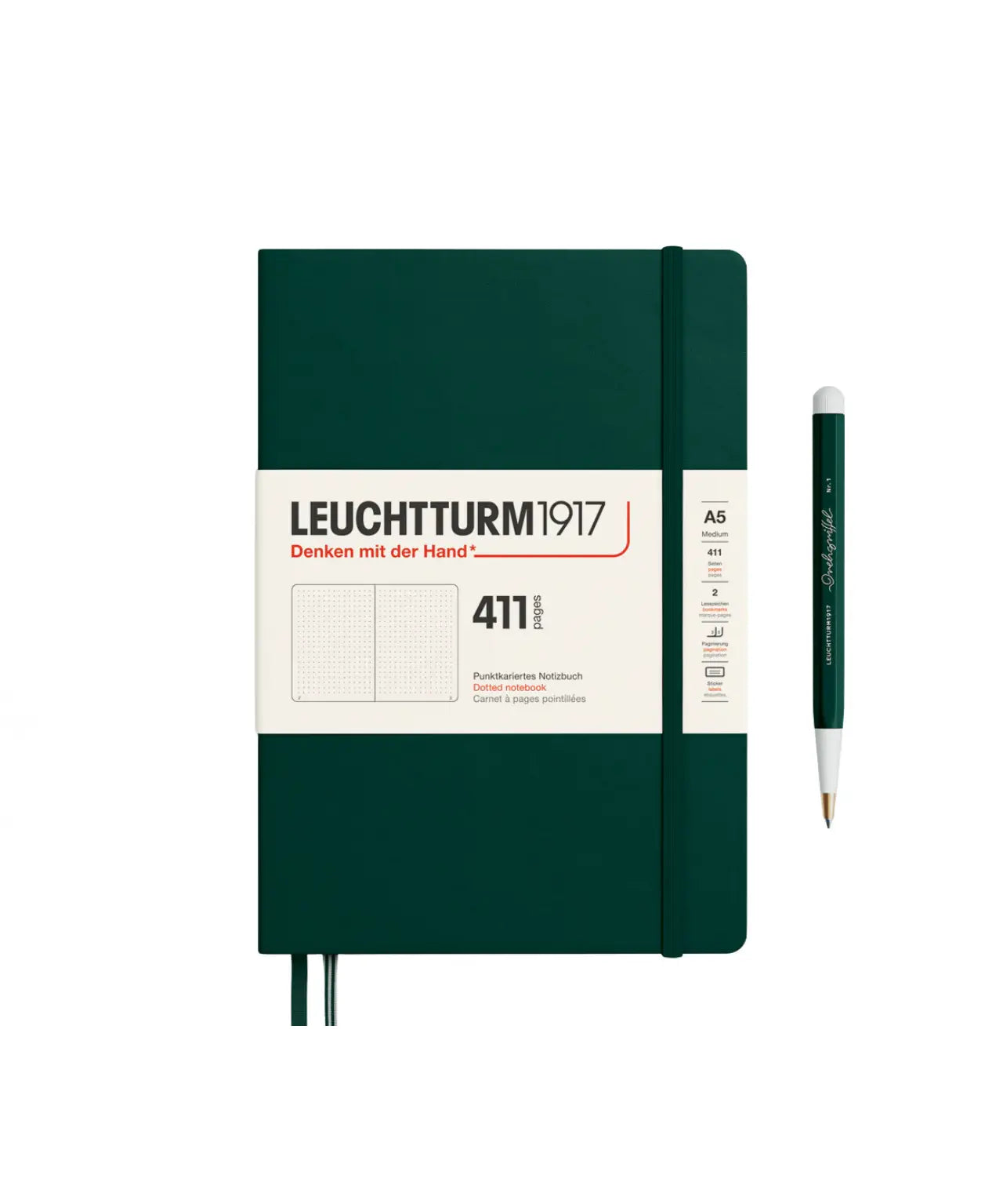 A5MediumHardcover411ForestGreenDotted.webp