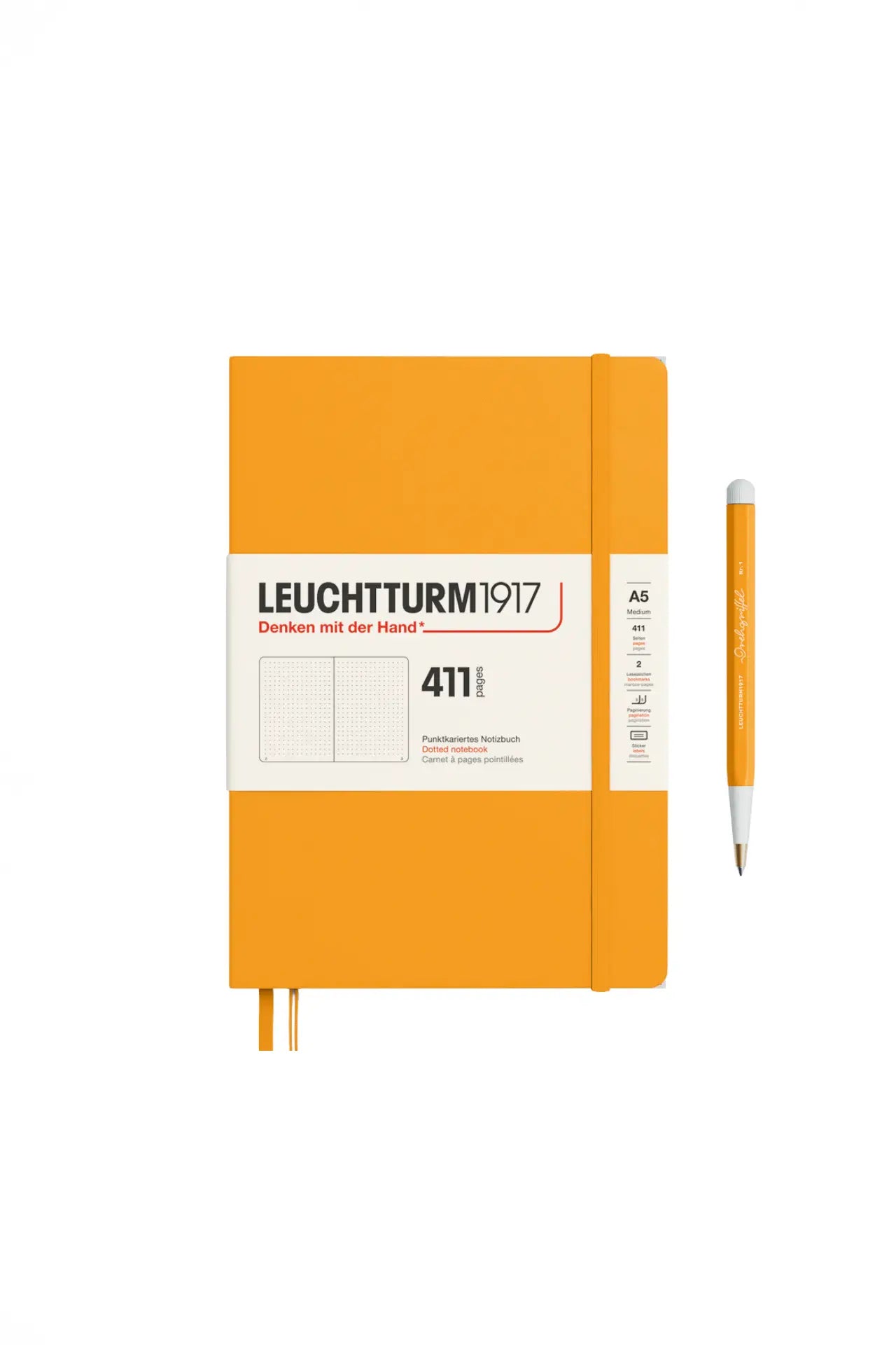 Leuchtturm1917 A5 Medium Hardcover Notebook (Thick, 411 Pages) – Rising Sun