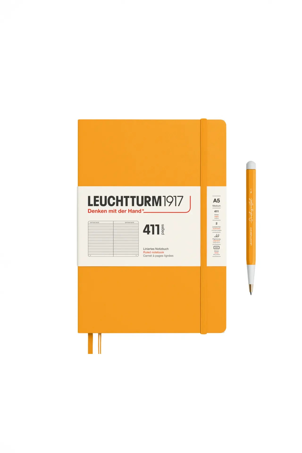 Leuchtturm1917 A5 Medium Hardcover Notebook (Thick, 411 Pages) – Rising Sun