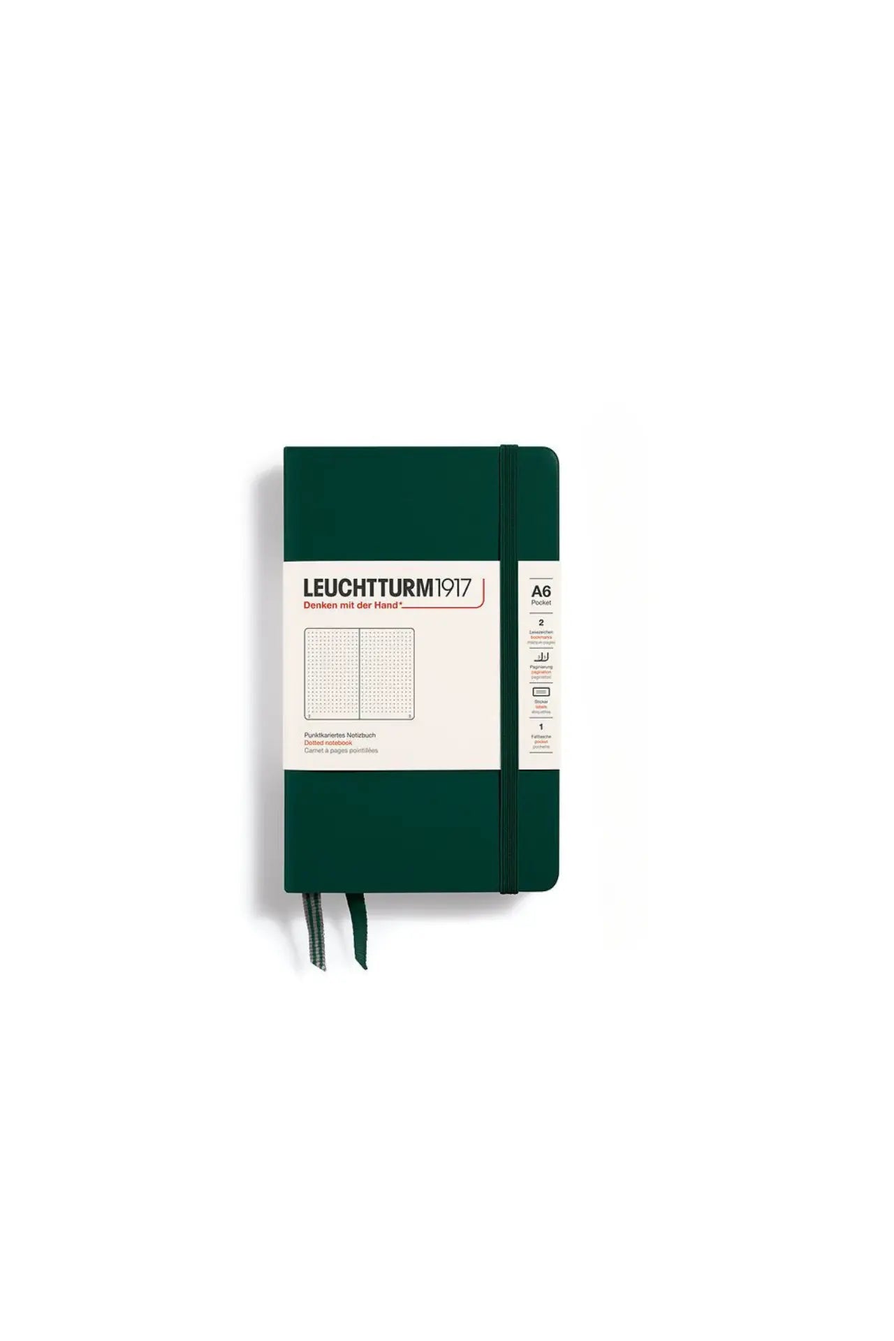 Leuchtturm1917 A6 Pocket Hardcover Notebook – Forest Green