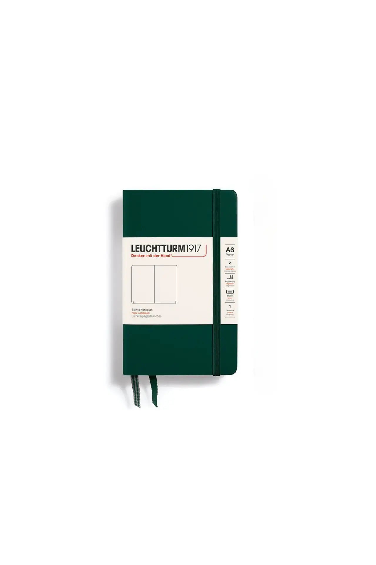 Leuchtturm1917 A6 Pocket Hardcover Notebook – Forest Green