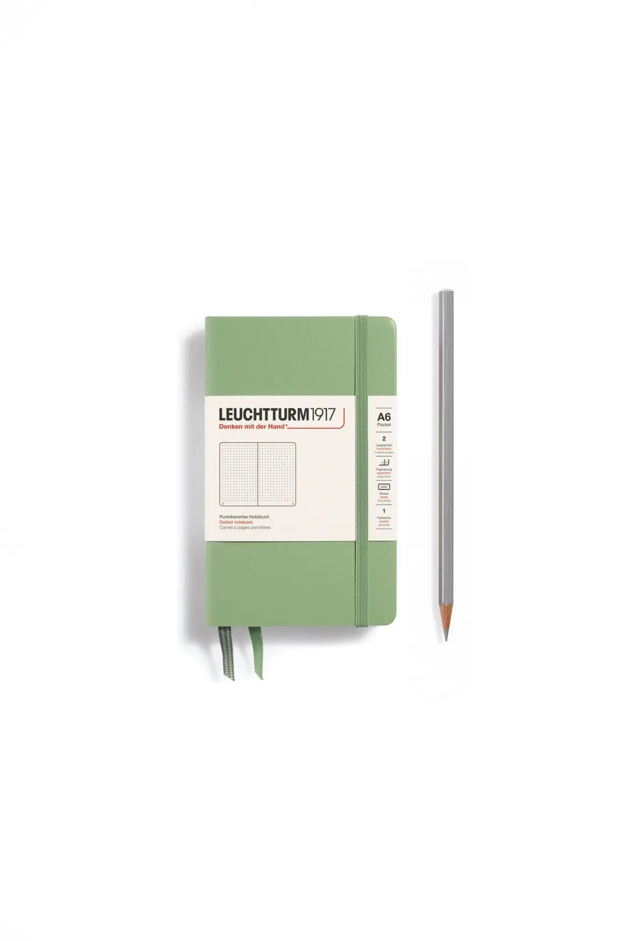Leuchtturm1917 A6 Pocket Hardcover Notebook – Sage