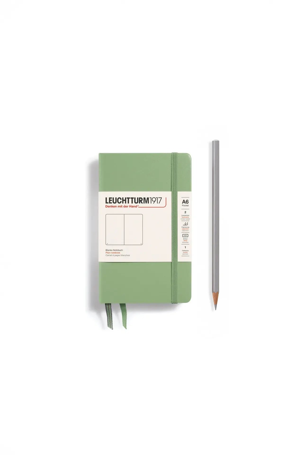 Leuchtturm1917 A6 Pocket Hardcover Notebook – Sage