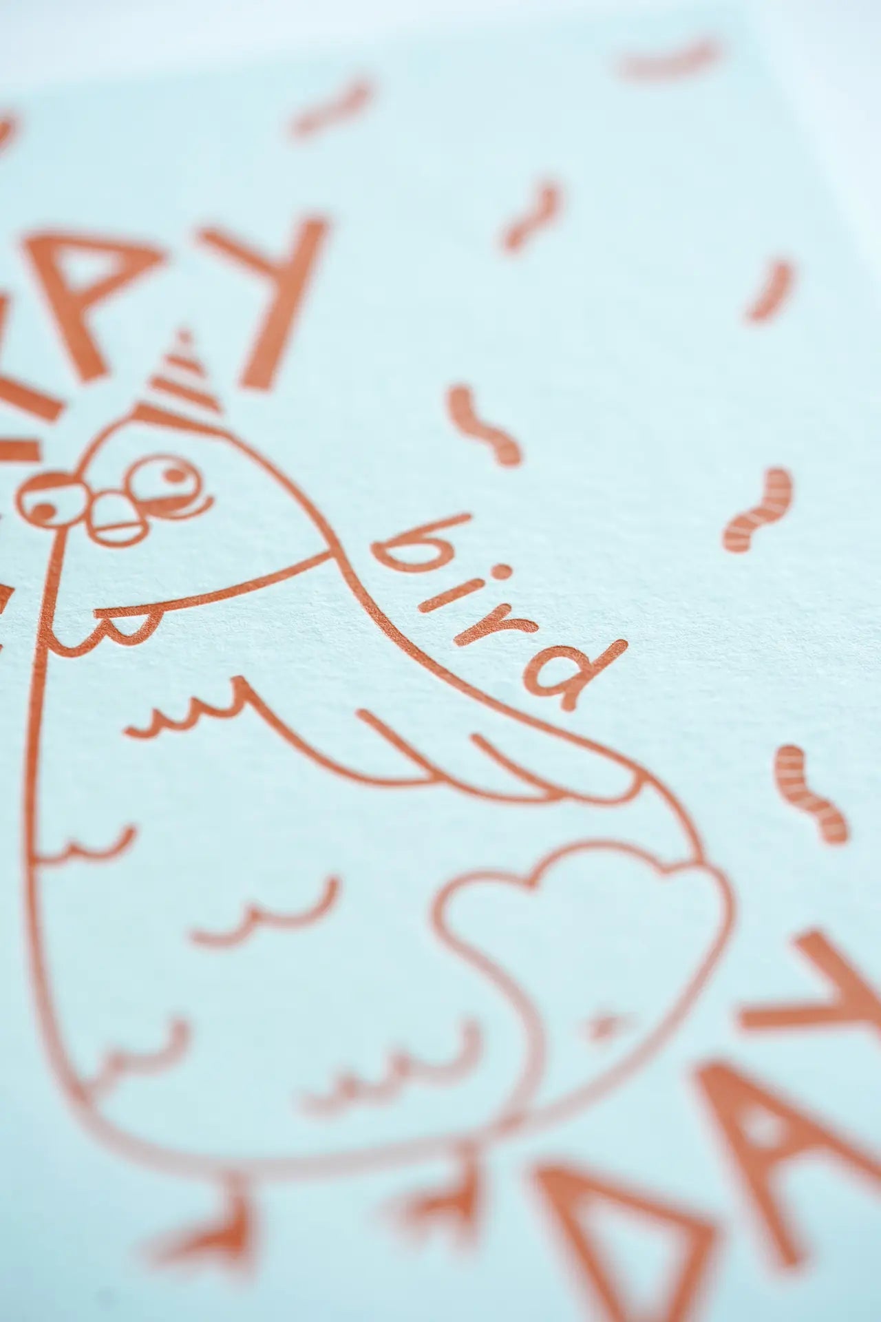 Happy Bird Day – Letterpress Greeting Card