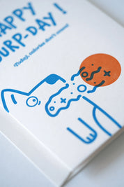 Happy Burp Day – Letterpress Greeting Card