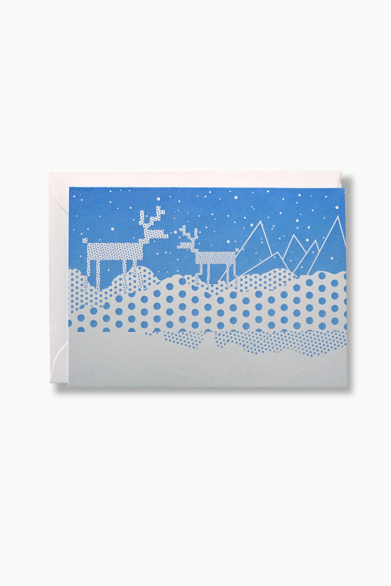 First Snow Letterpress Card – Christmas Vintage Inspired