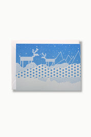 First Snow Letterpress Card – Christmas Vintage Inspired