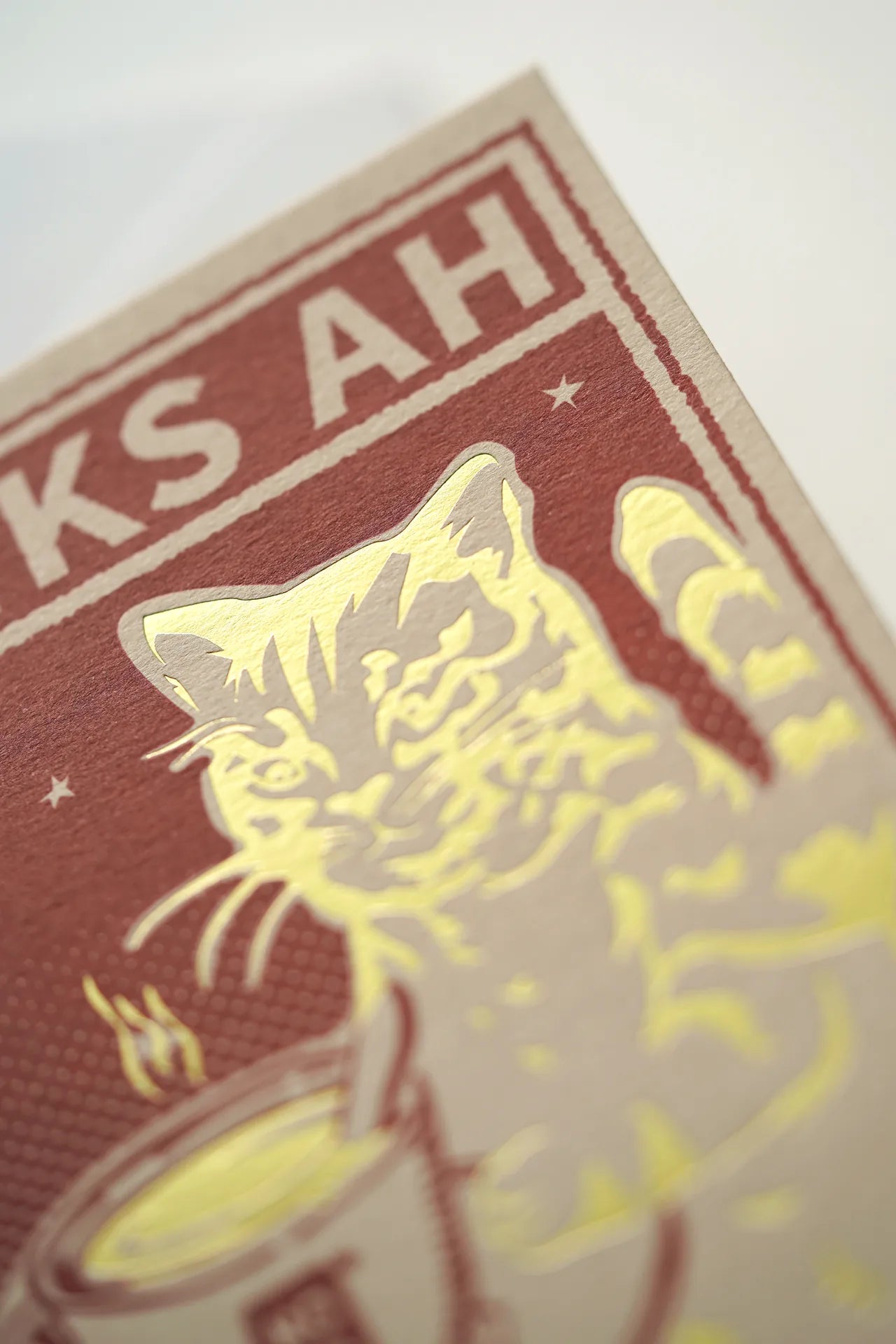 Tenks Ah, Kopi On Me – Letterpress Greeting Card