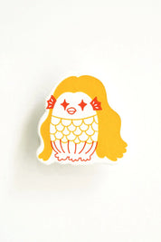 Amabie Cat – Letterpress Charm Magnetic Pin