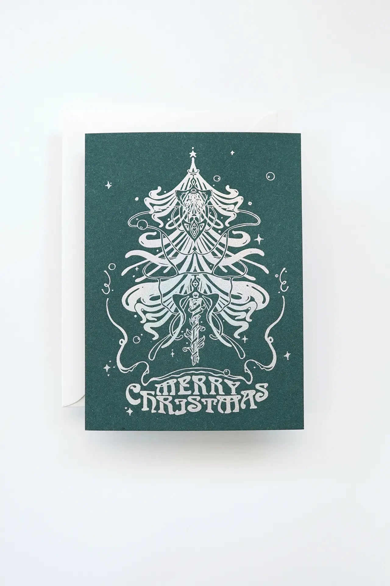 Art Nouveau Christmas Card – Foil on Ecolabel Paper