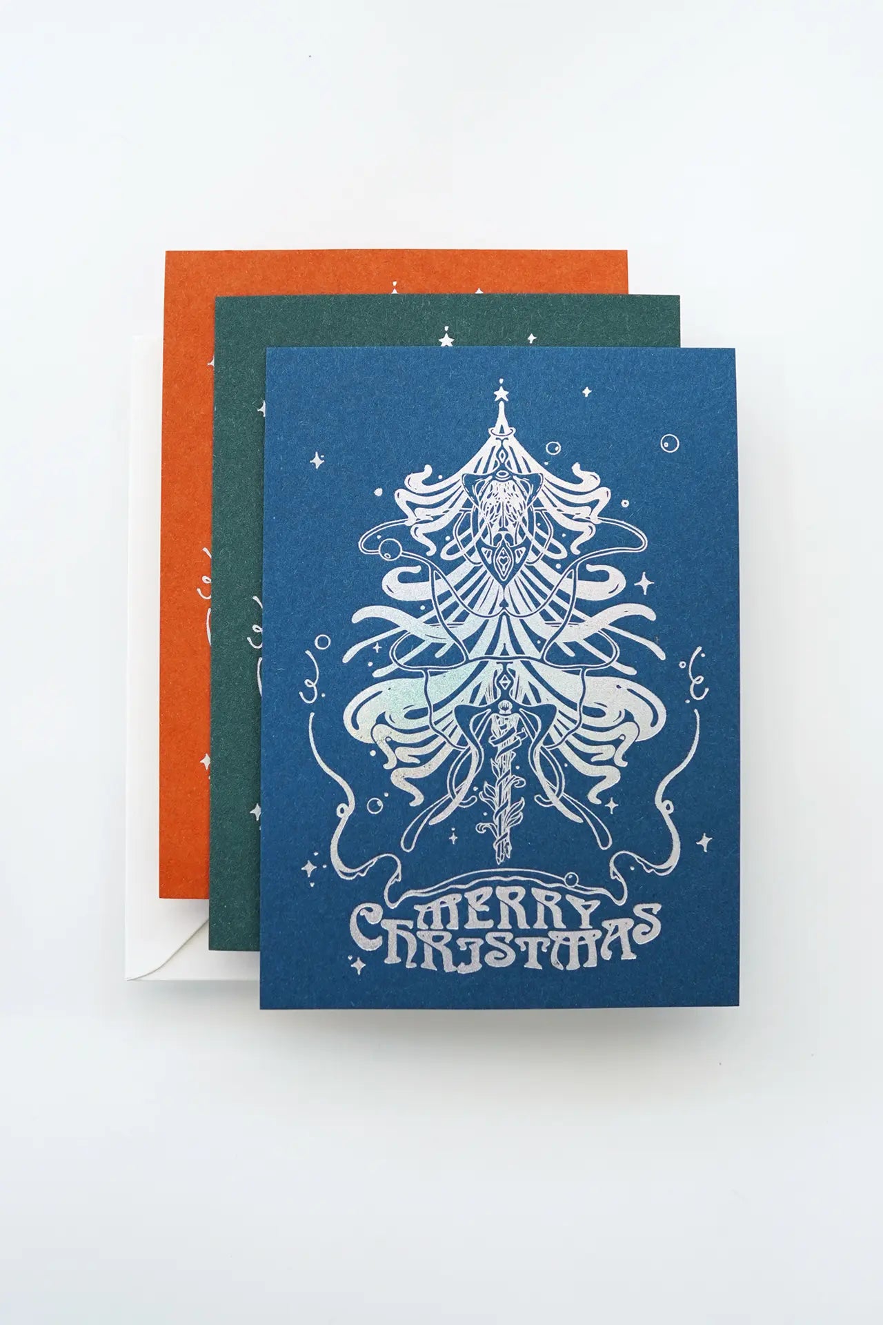 Art Nouveau Christmas Card – Foil on Ecolabel Paper