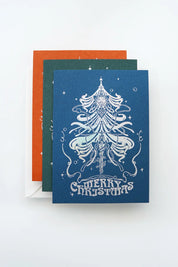 Art Nouveau Christmas Card – Foil on Ecolabel Paper
