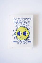 Happy Birthday Spin - Letterpress Birthday Card on Hemp Paper