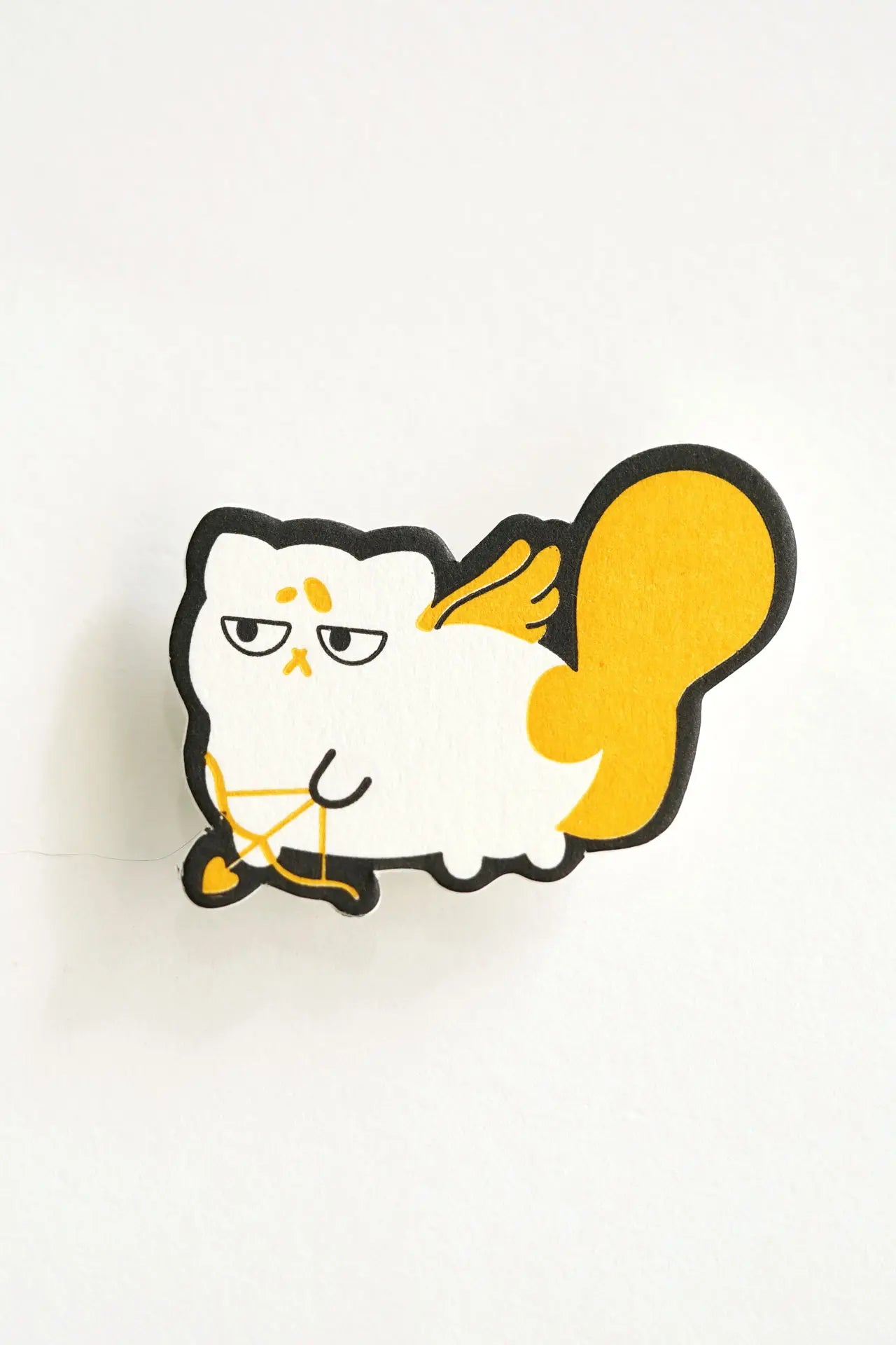 Catupid – Letterpress Charm Magnetic Pin