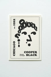 Cooper Black Letterpress Postcard – Typography Series