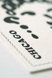 Cooper Black Letterpress Postcard – Typography Series