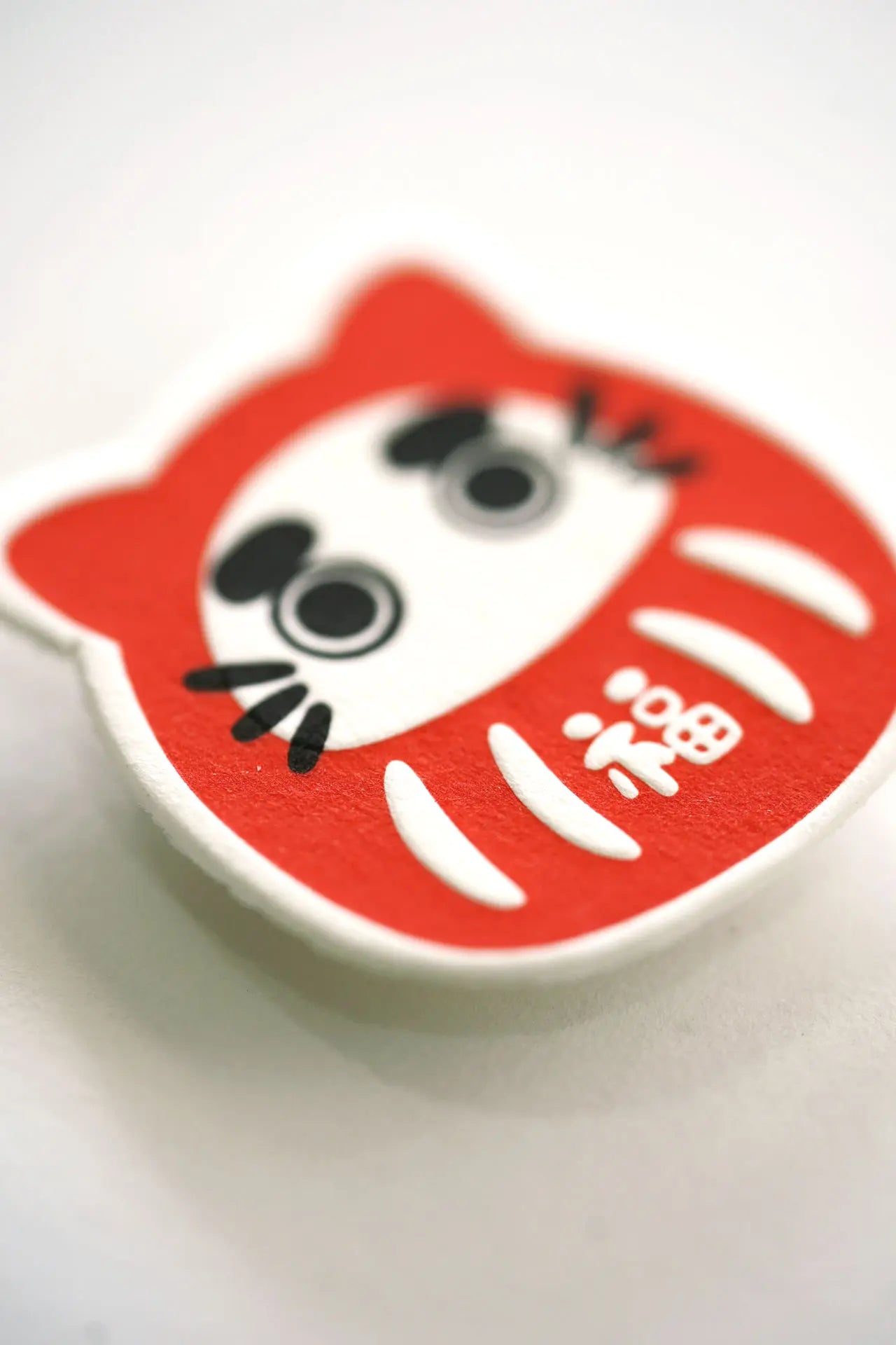 Darumacat – Letterpress Charm Magnetic Pin