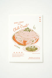 Singapore Chilli Crab Letterpress Postcard – Food Series