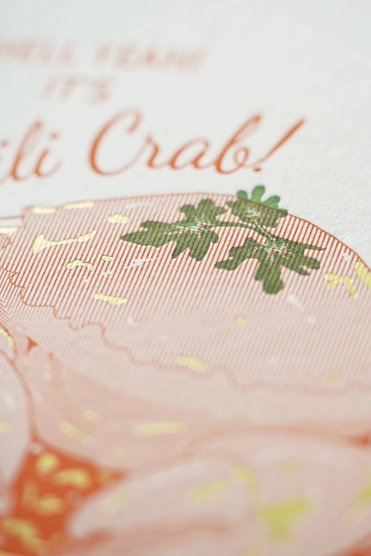 Singapore Chilli Crab Letterpress Postcard – Food Series