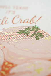 Singapore Chilli Crab Letterpress Postcard – Food Series