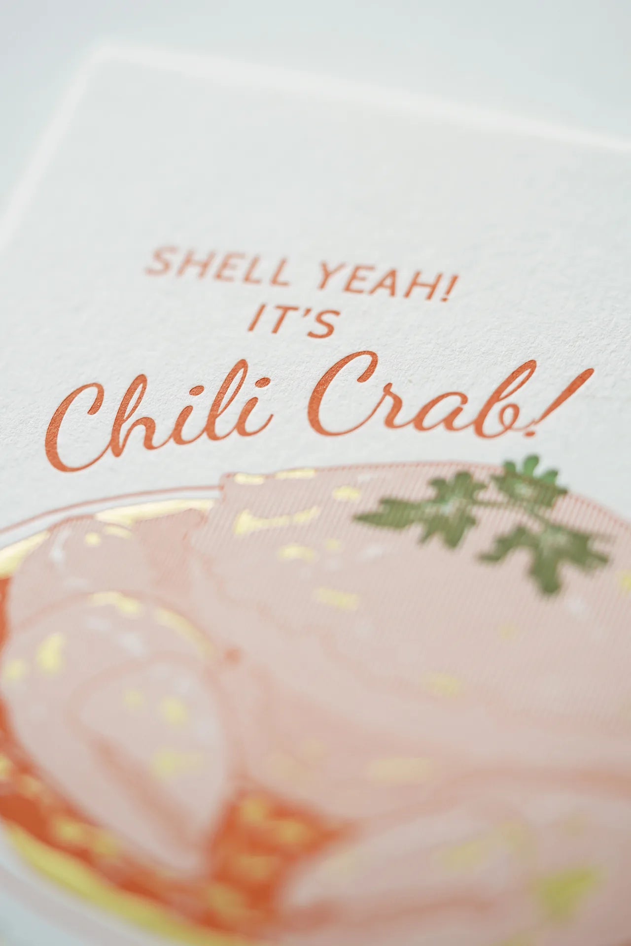 Singapore Chilli Crab Letterpress Postcard – Food Series