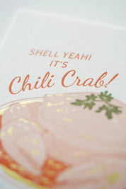 Singapore Chilli Crab Letterpress Postcard – Food Series