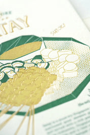 Singapore Satay Letterpress Postcard – Food Series