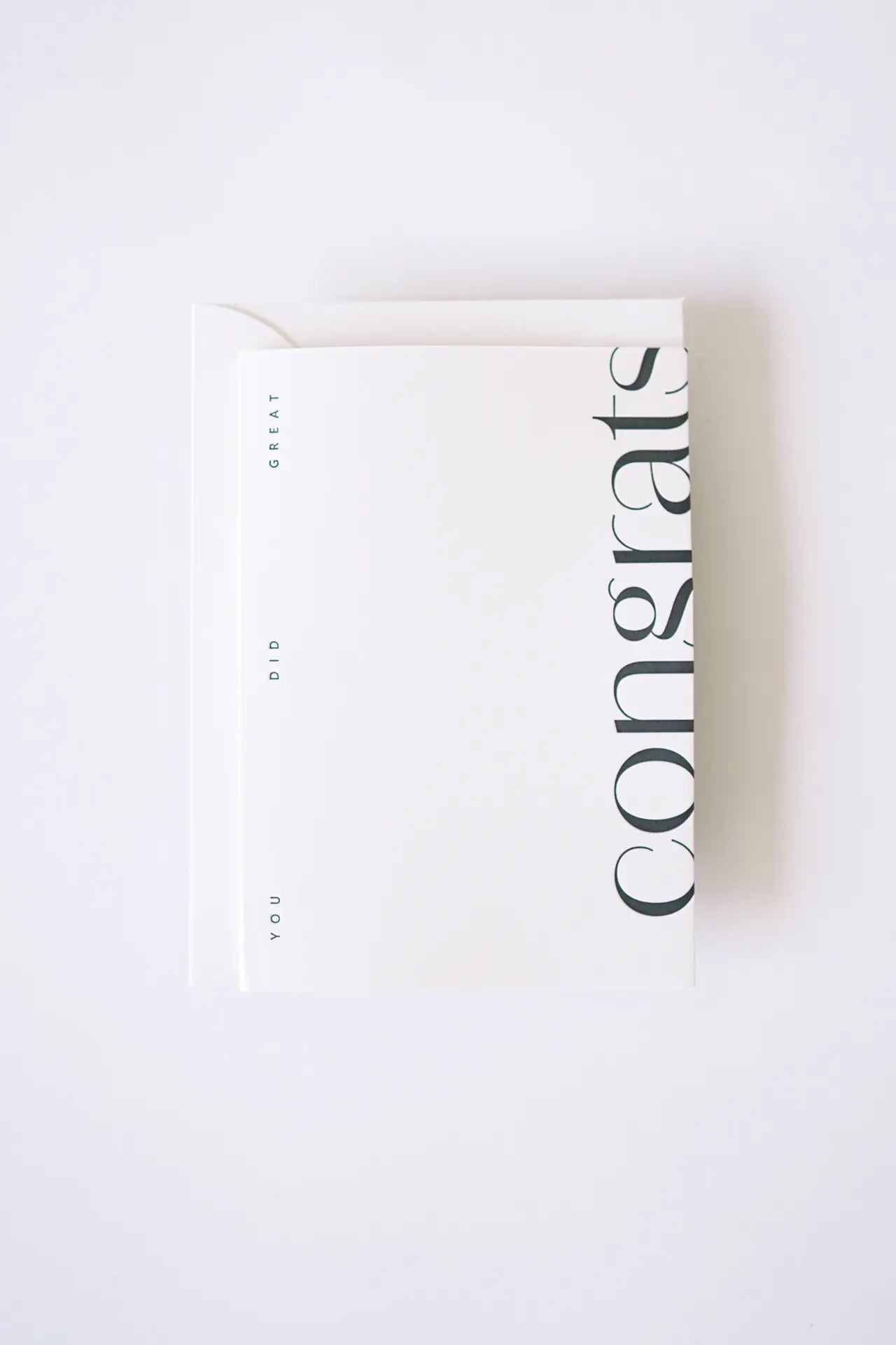 Congrats You Did Great - Letterpress Greeting Card