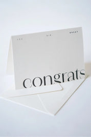 Congrats You Did Great - Letterpress Greeting Card