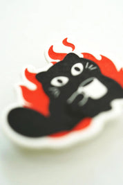 Hot Shot Cat – Letterpress Charm Magnetic Pin