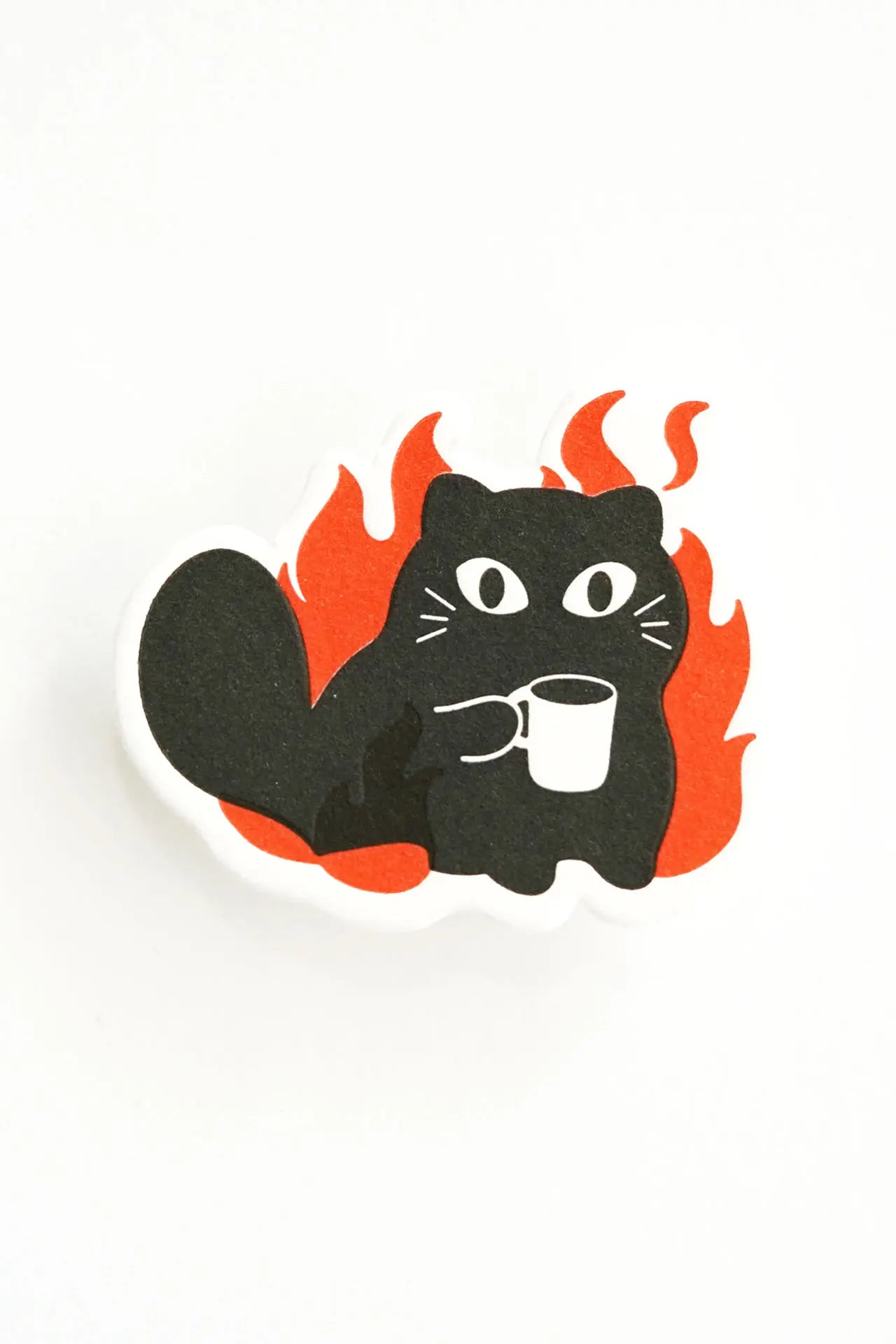 Hot Shot Cat – Letterpress Charm Magnetic Pin